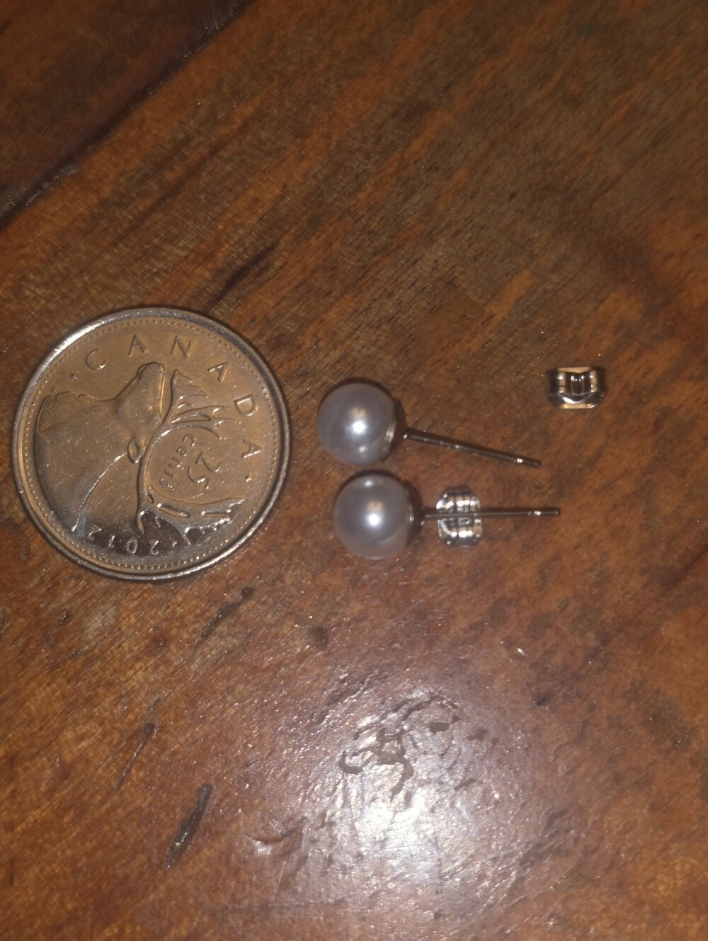Pair Of Brand New Pearl (Faux?) Stud Earrings